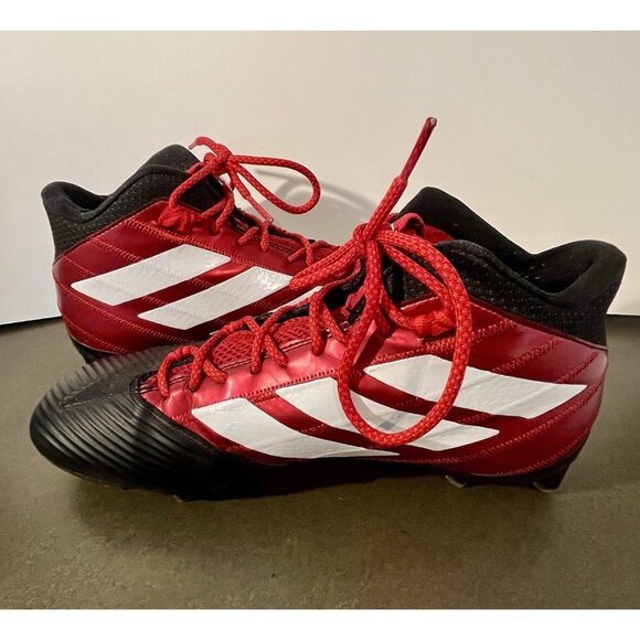 Adidas Freak X Carbon Mid Football Cleats Men’s Size 11 Black Red & White - Picture 4 of 9